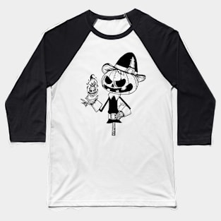 Scary Pumpking Baseball T-Shirt